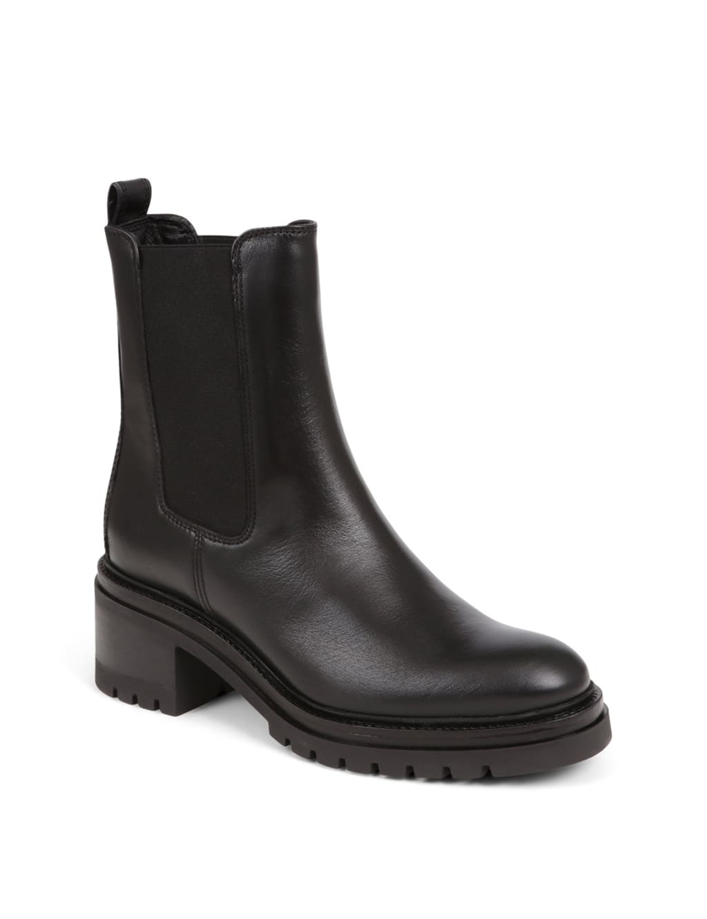 chelsea block heel ankle boots