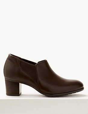 Leather Chelsea Block Heel Shoe Boots Image 2 of 5