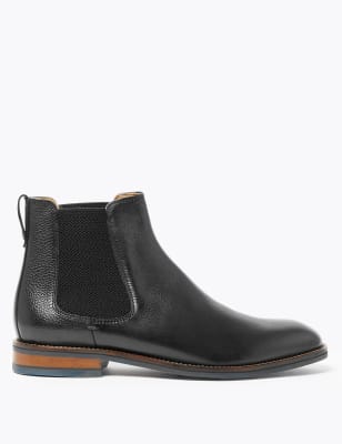 m&s leather chelsea boots