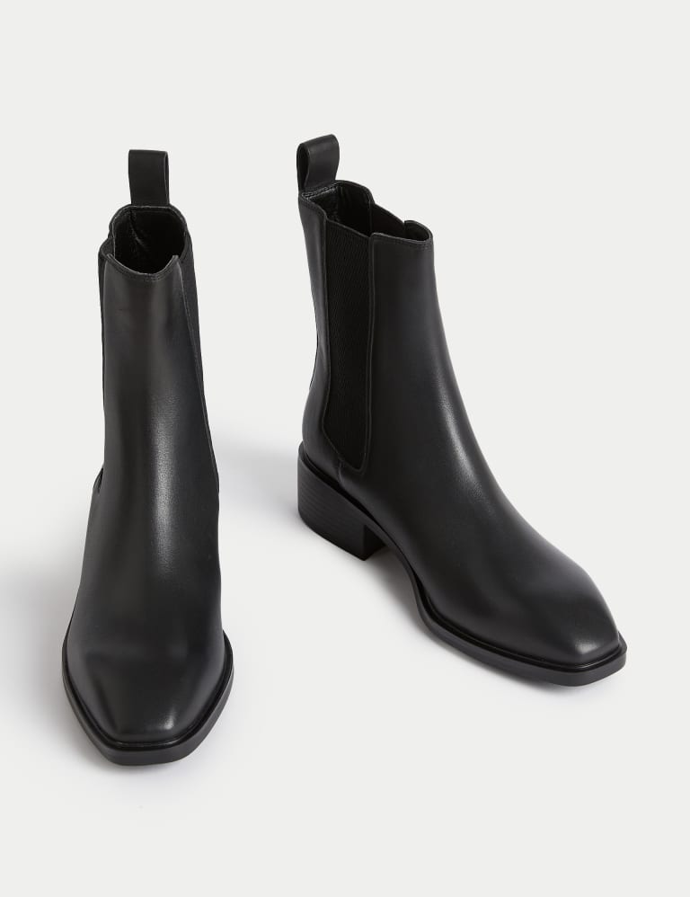 Leather Chelsea Chisel Toe Boots M S Collection M S