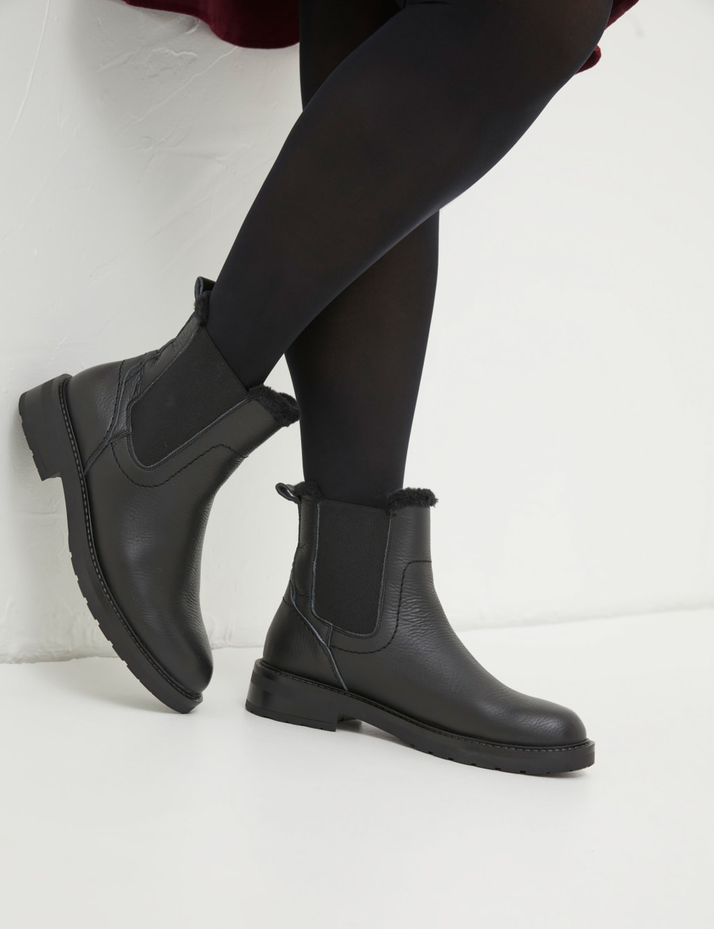 Faux leather sale chelsea boots womens