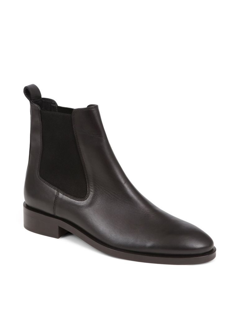 Leather Chelsea Flat Ankle Boots 4 of 6