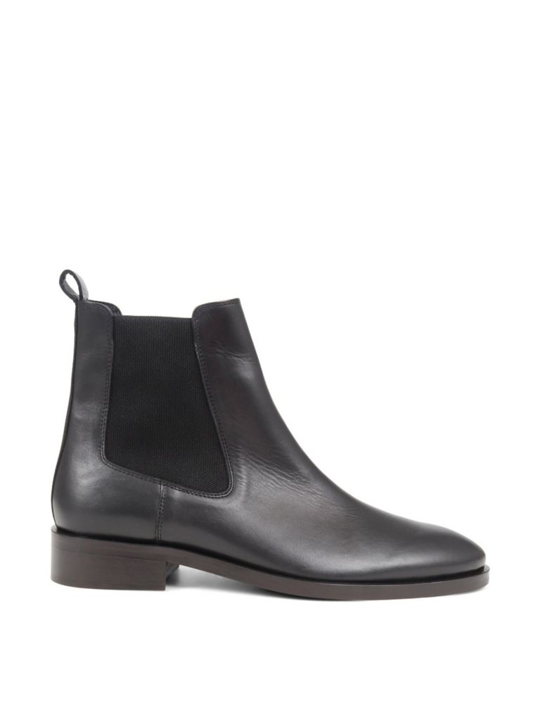 Leather Chelsea Flat Ankle Boots 3 of 6