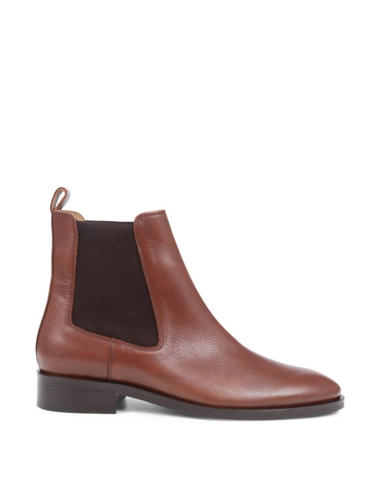 Leather Chelsea Flat Ankle Boots 3 of 7