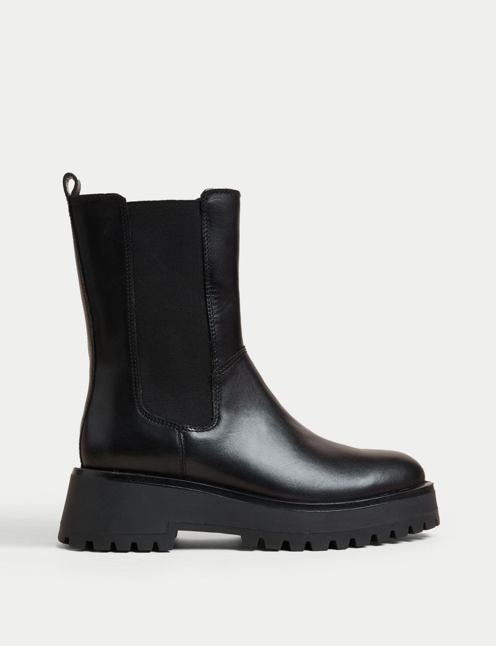 Leather Chelsea Flatform Ankle Boots | M&S Collection | M&S