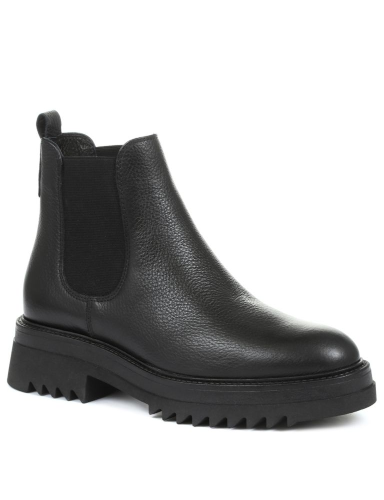 Leather Chelsea Flatform Ankle Boots 2 of 6