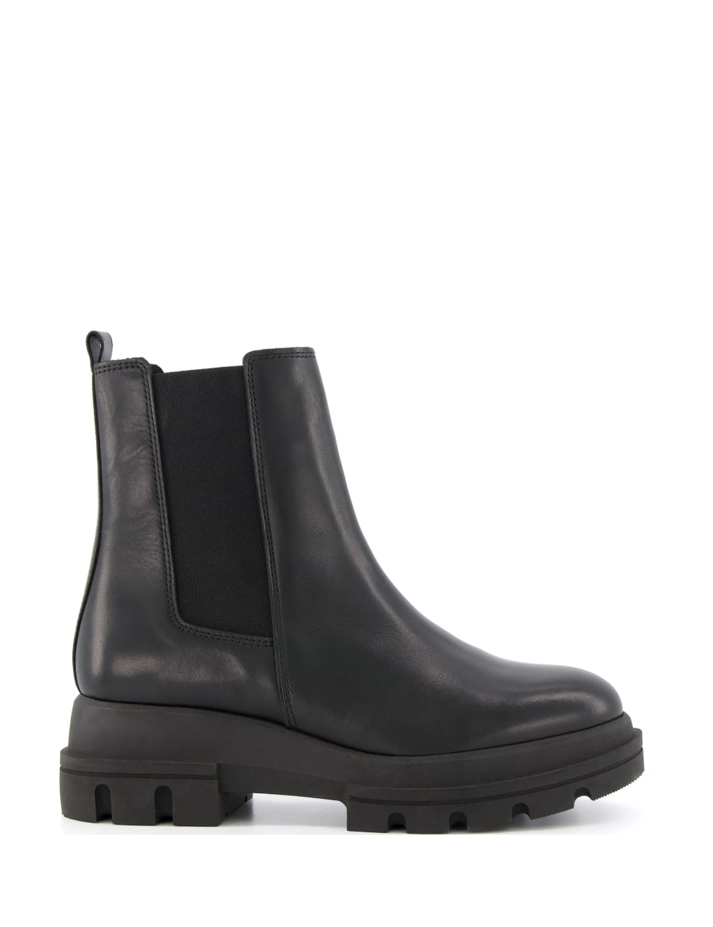 Leather platform chelsea boots top