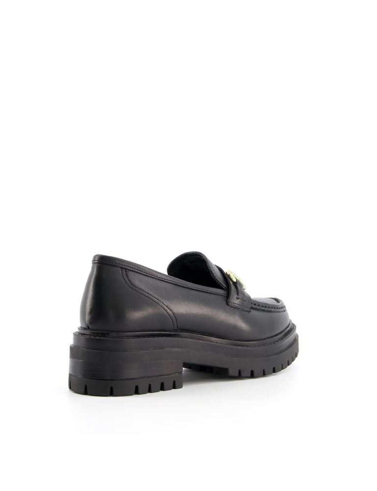 Leather Chunky Bar Flat Loafers | Dune London | M&S