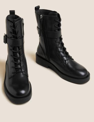 3 buckle ankle boots
