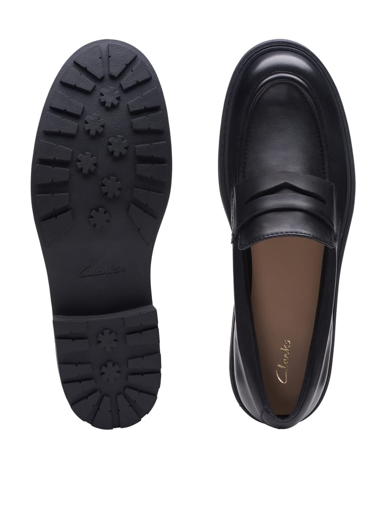 Clarks hot sale heeled loafers