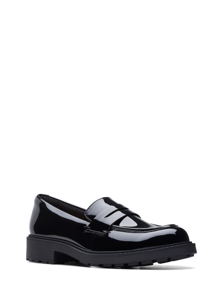 Leather Chunky Block Heel Loafers 2 of 7
