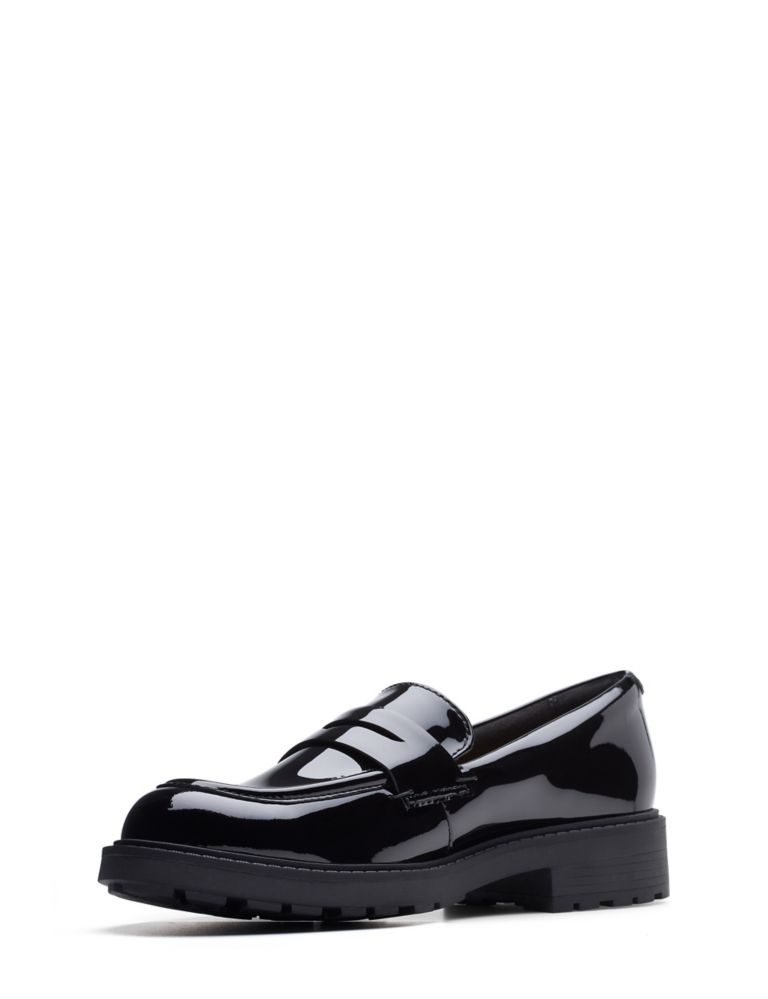 Leather Chunky Block Heel Loafers 4 of 7