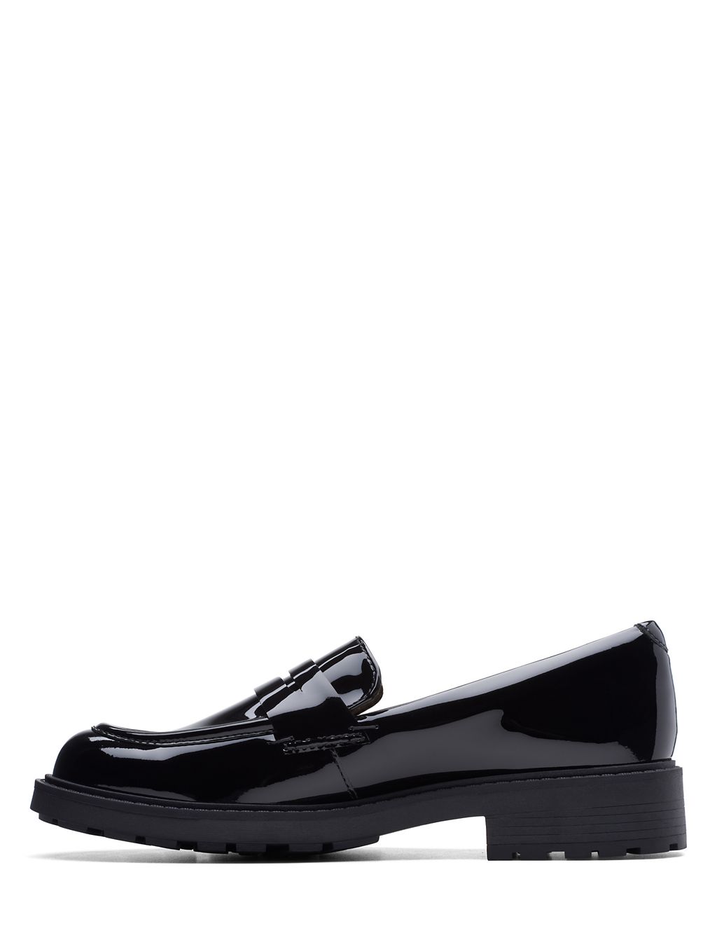 Leather Chunky Block Heel Loafers 4 of 7