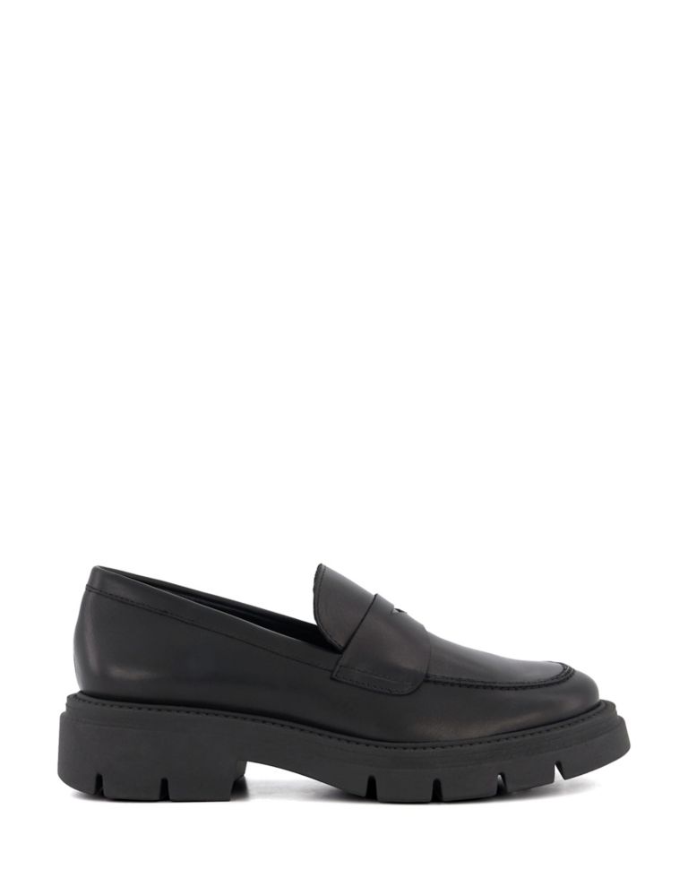 Leather Chunky Flat Loafers 1 of 4