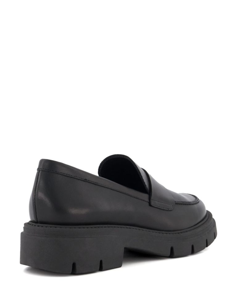 Leather Chunky Flat Loafers 3 of 4