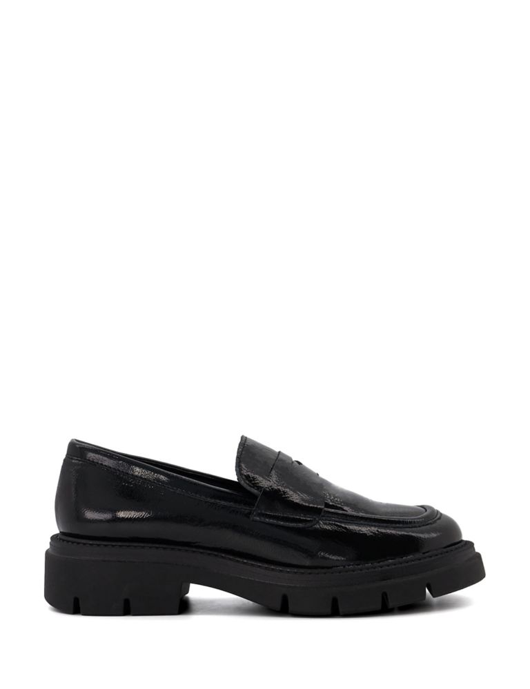 Leather Chunky Flat Loafers 1 of 5