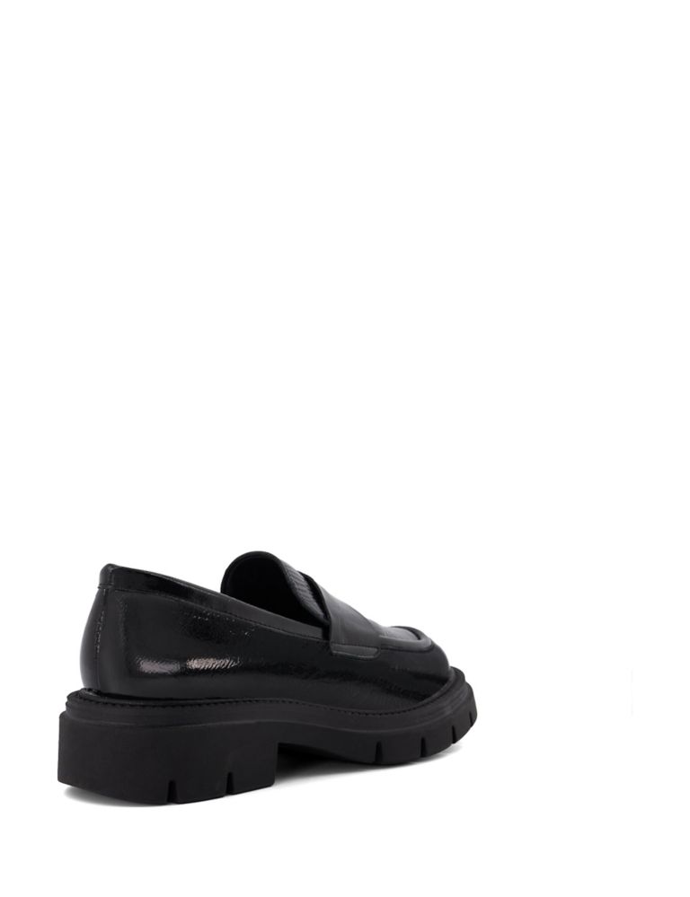 Leather Chunky Flat Loafers 4 of 5