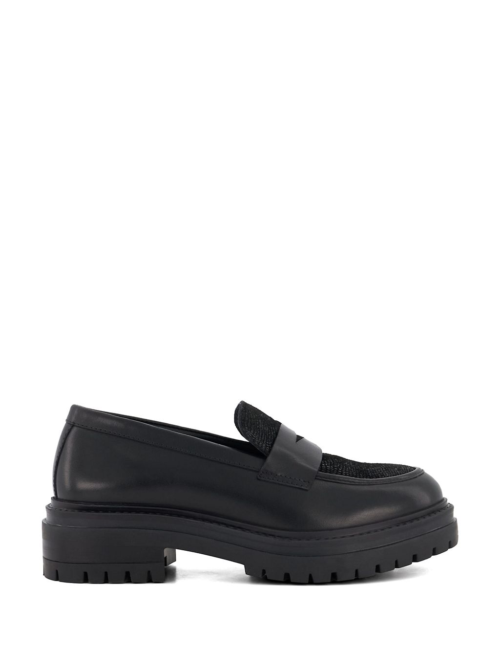 Leather Chunky Flatform Loafers | Dune London | M&S