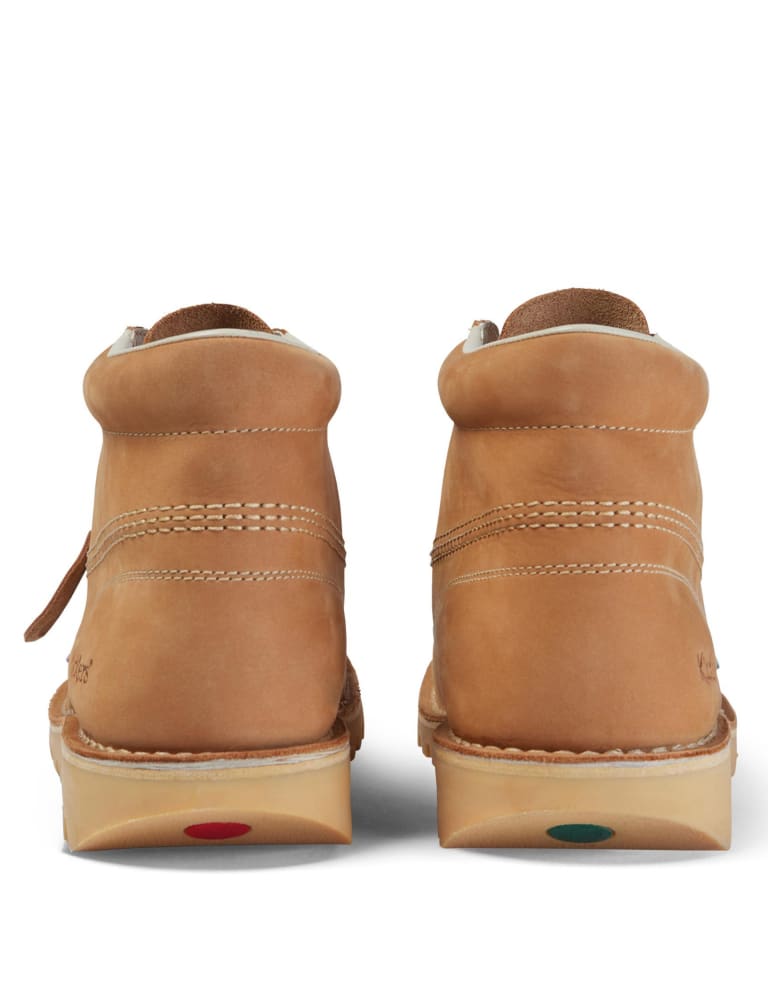 Leather Chunky Lace Up Ankle Boots