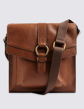 Leather Chunky Ring Messenger Bag Image 2 of 5