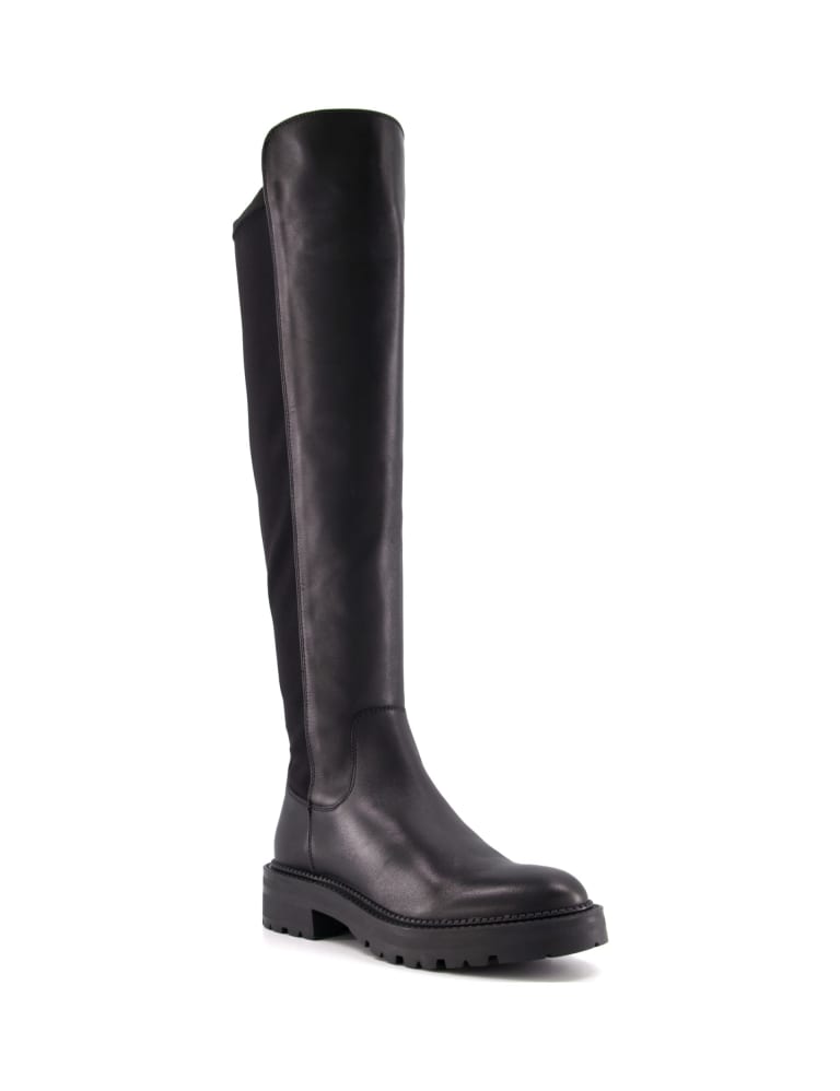 Knee high hot sale cleated boots