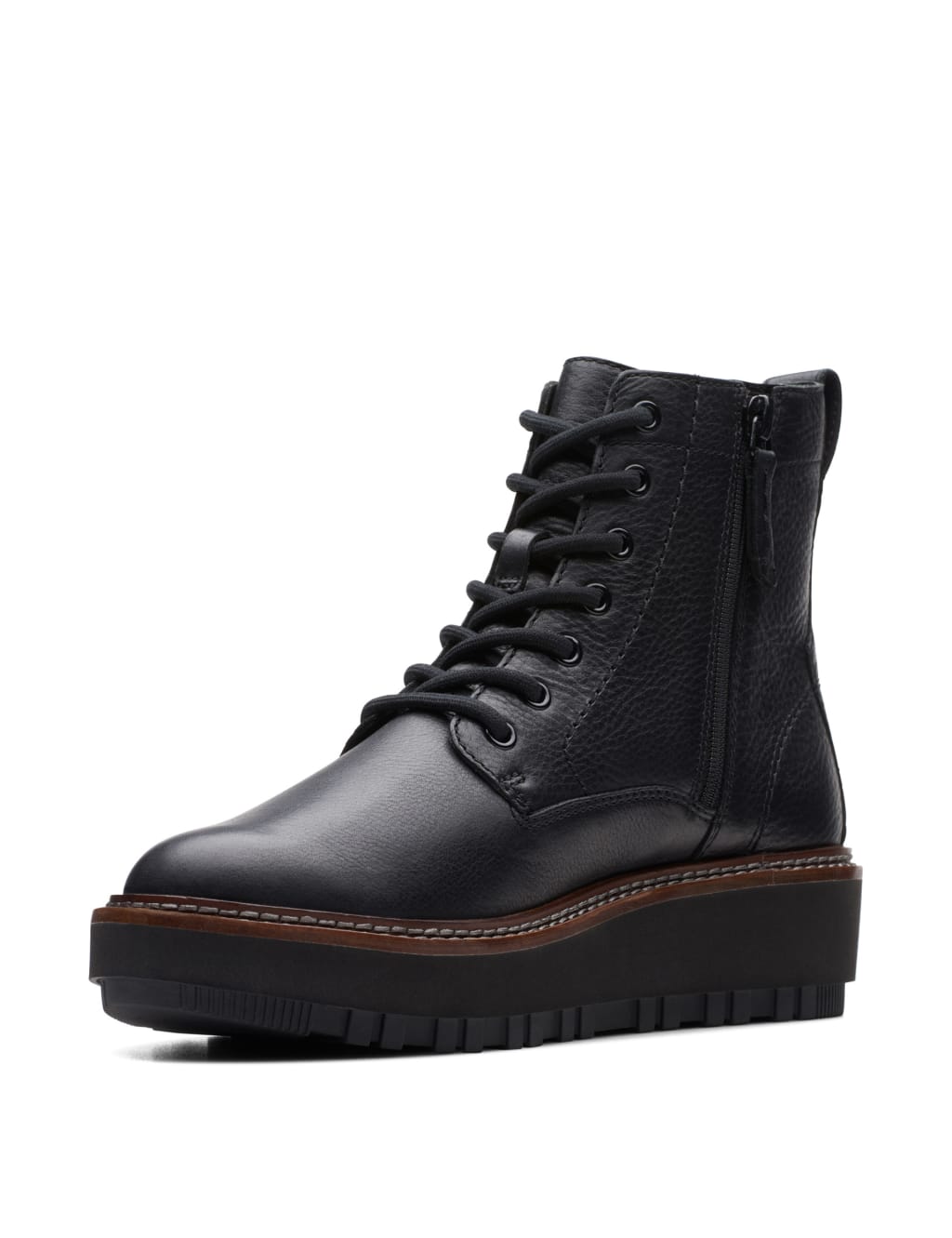 Clarks leather clearance lace up boots