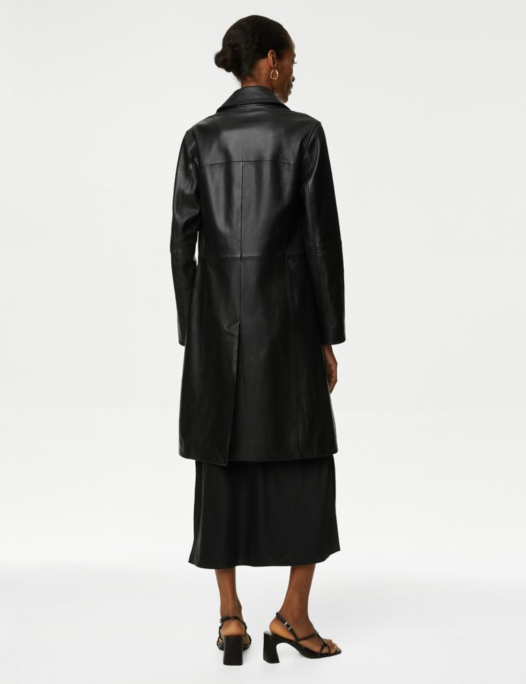 Leather Collared Car Coat | Autograph | M&S