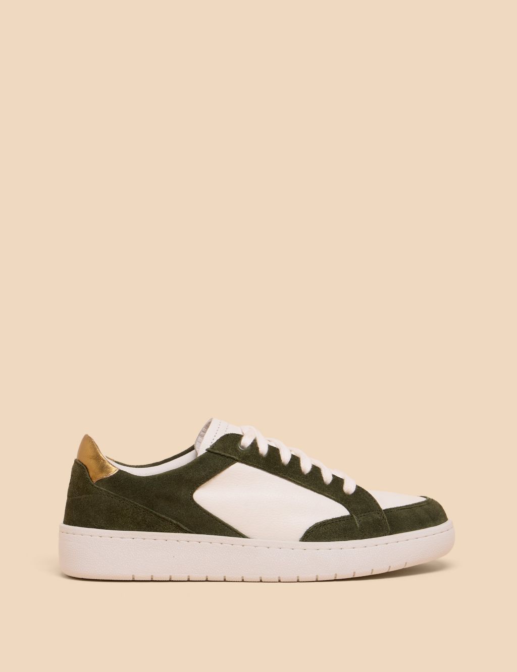 Leather Colour Block Flatform Trainers 3 of 4