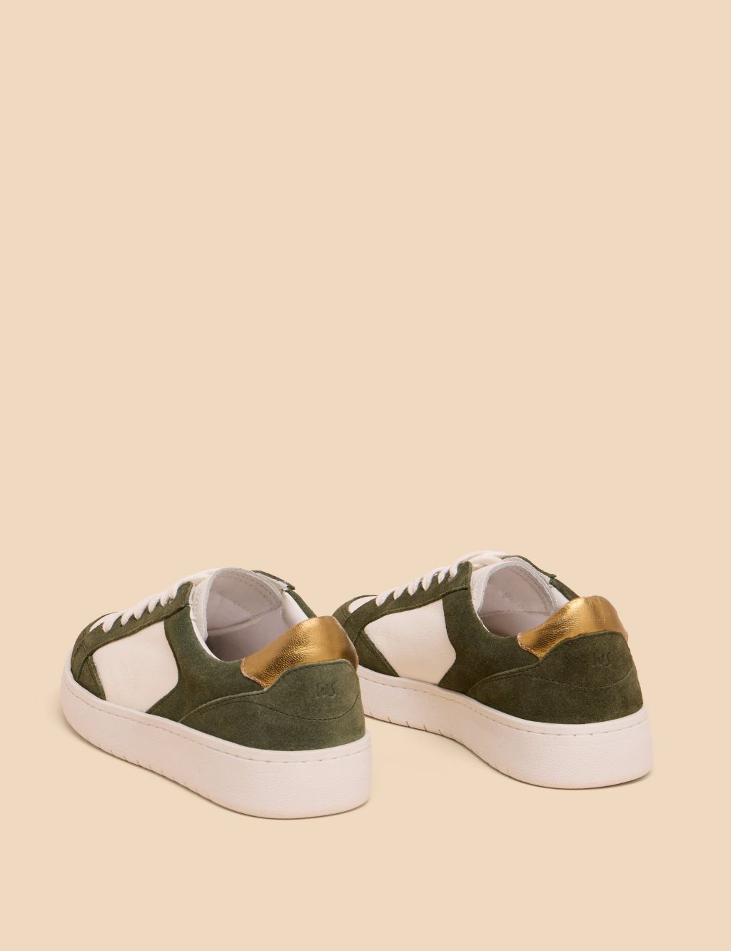 Leather Colour Block Flatform Trainers 4 of 4