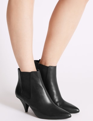 Cone heel 2025 ankle boots uk