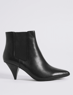 Cone heel cheap ankle boots uk