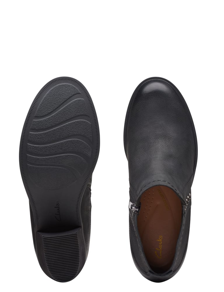 Clarks leather ankle discount boots