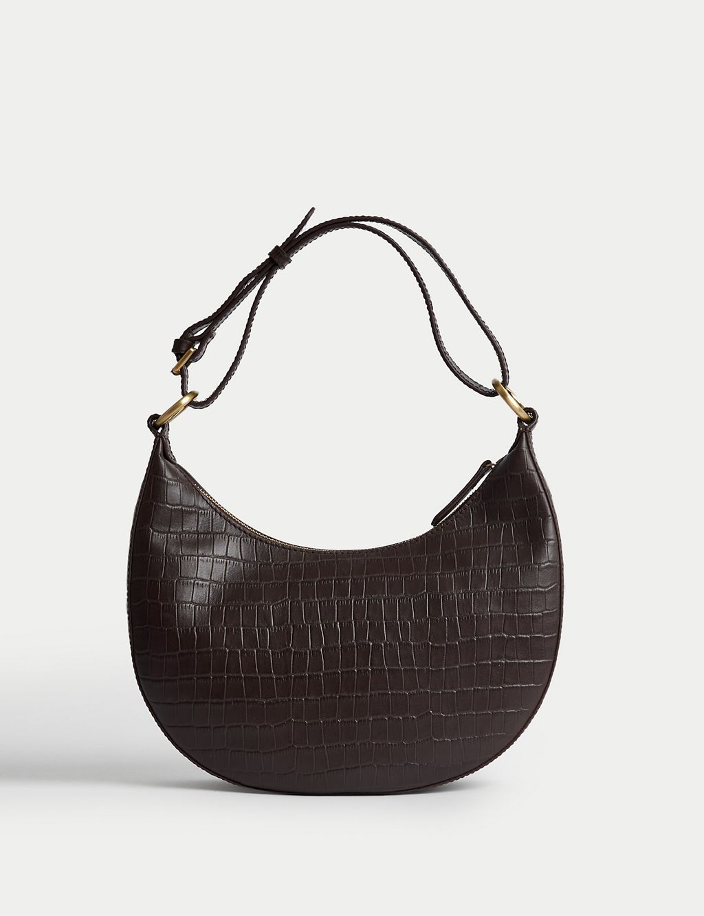 Leather Croc Effect Shoulder Bag 2 of 4