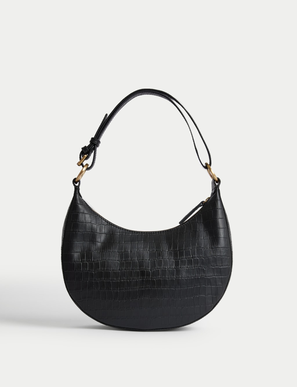 Leather Croc Effect Shoulder Bag 2 of 4