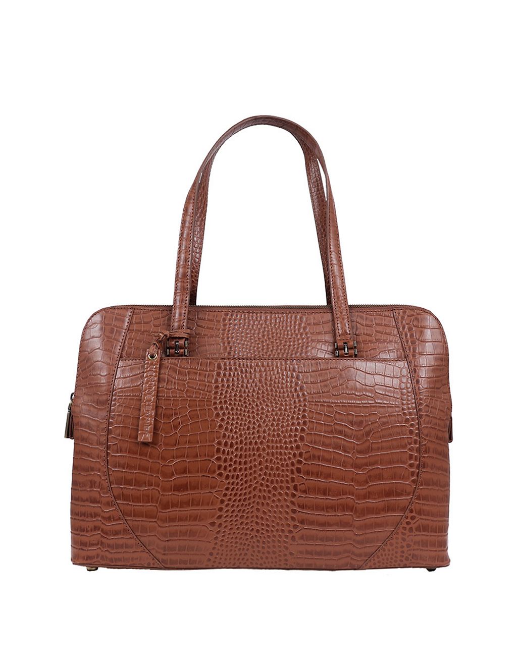 Leather Croc Effect Tote Bag 3 of 3