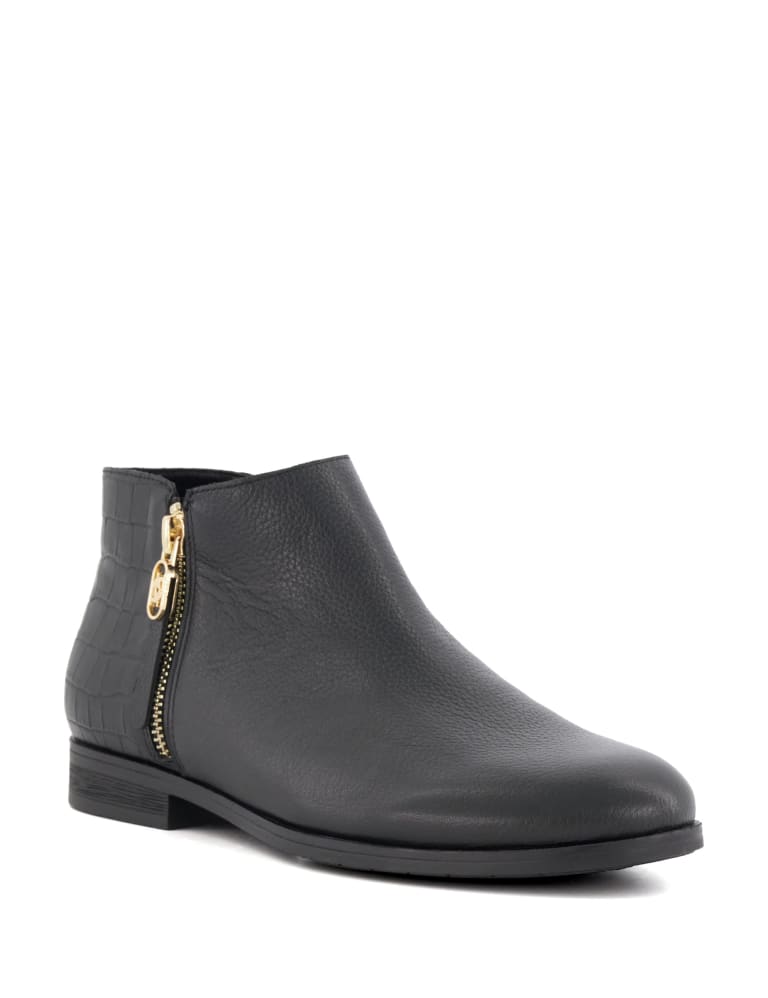 Dune London, Pap Buckle Trim Ankle Boots, Flat Ankle Boots