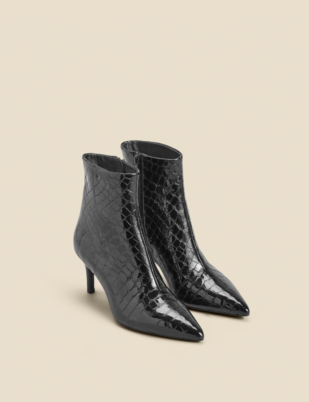 Snakeskin kitten heel boots new arrivals