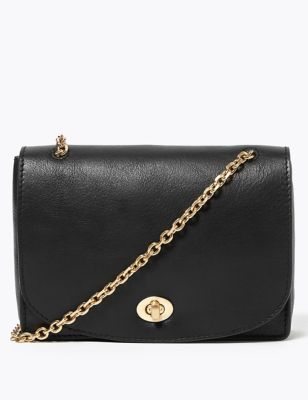 Leather Cross Body Bag, M&S Collection