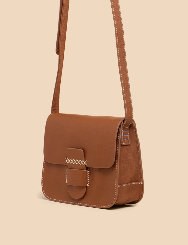 Leather Cross Body Satchel 3 of 4