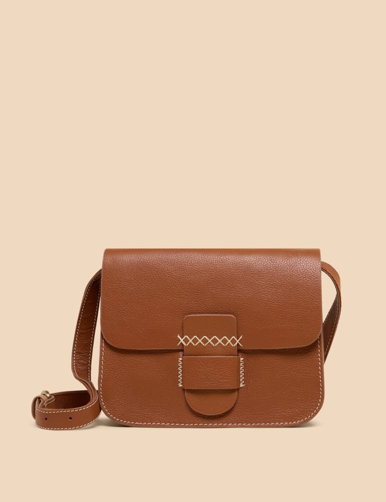 Leather Cross Body Satchel 1 of 4