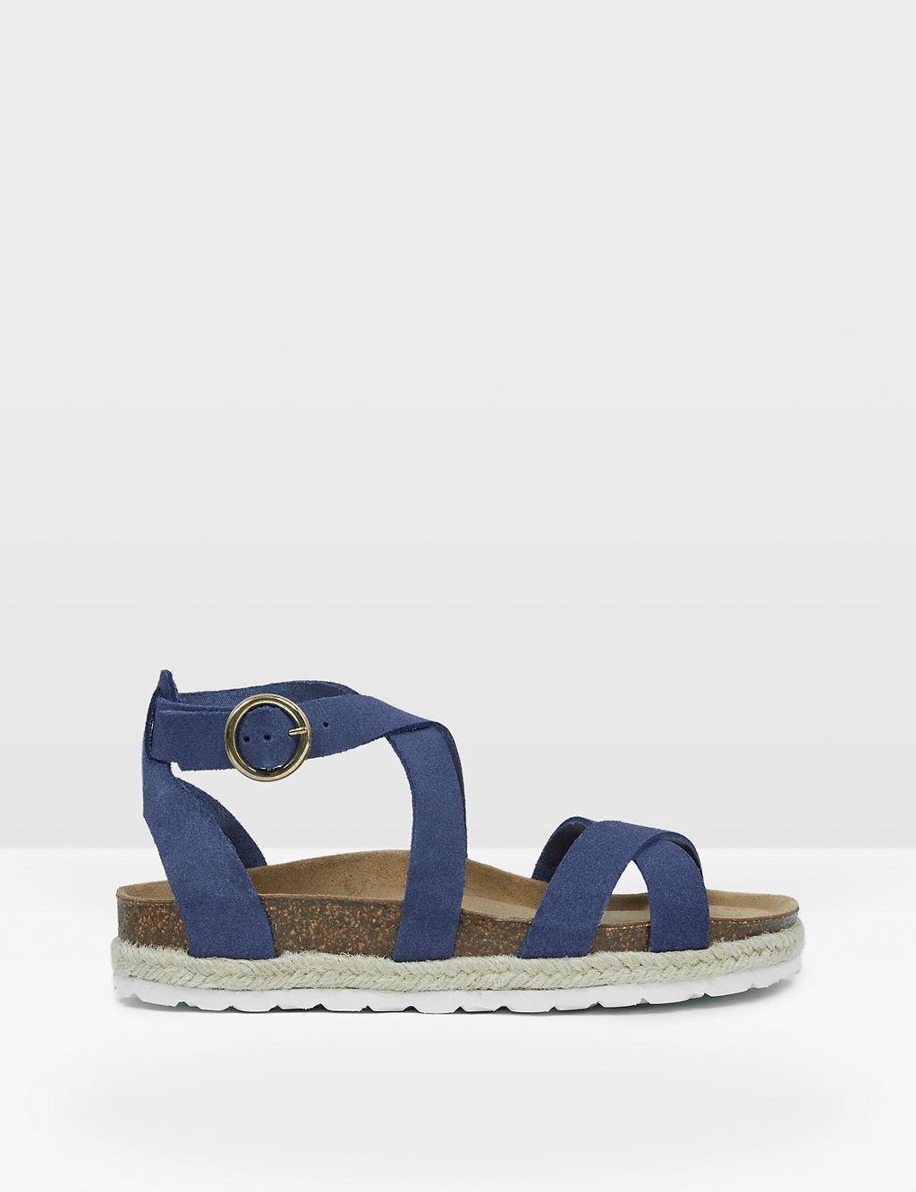 Leather Crossover Ankle Strap Wedge Sandals 3 of 3