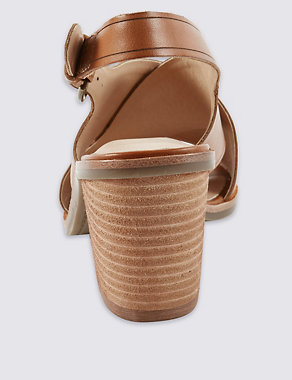 Leather Crossover Sandals with Insolia® Image 2 of 5