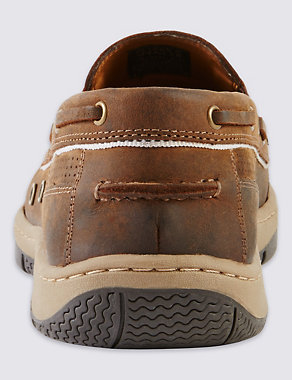 Leather Deck Boat Shoes with Freshfeet™ Image 2 of 5