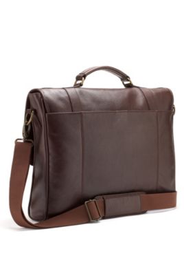Leather Double Buckle Briefcase Image 2 of 5