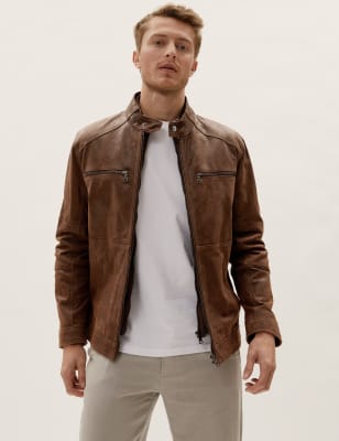 Marks and store spencer leather coat