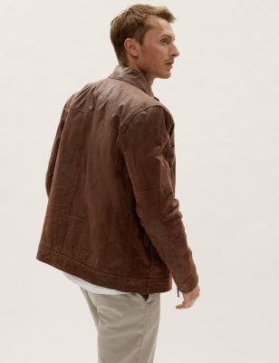 Marks and spencer hot sale leather biker jacket