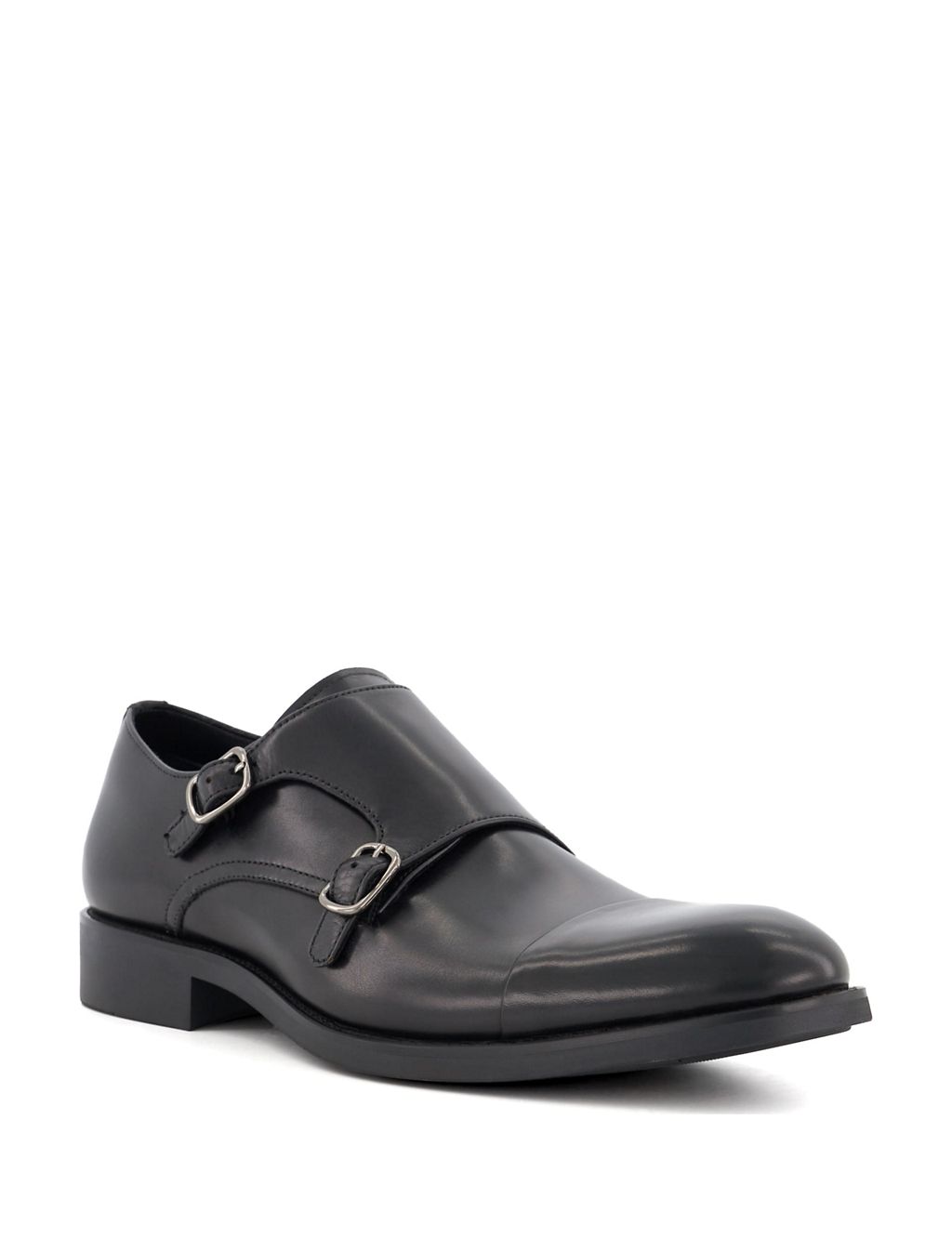 Leather Double Monk Strap Shoes 1 of 3