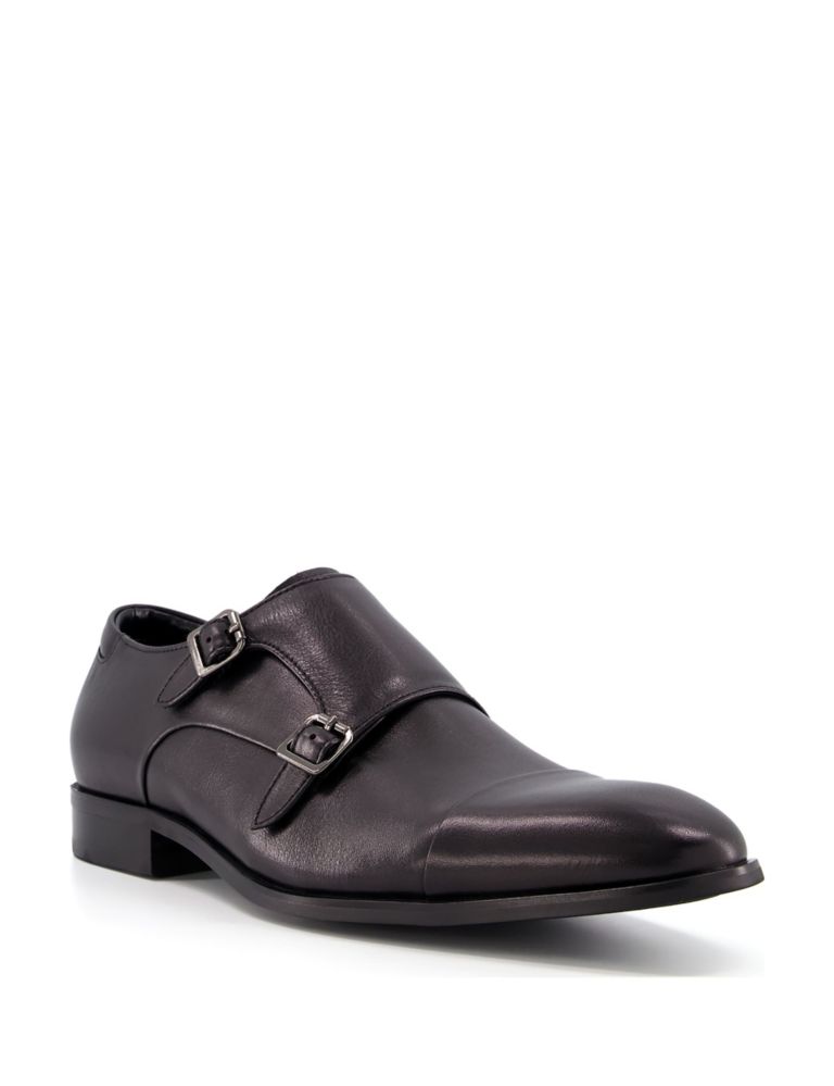 Leather Double Monk Strap Shoes 2 of 4