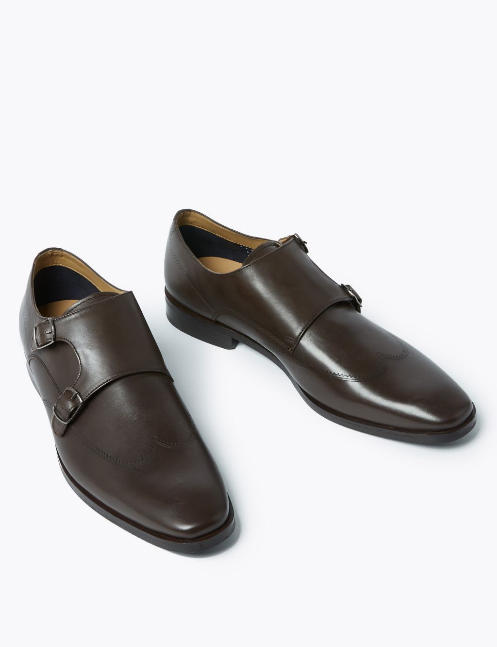 Leather Double Monk Strap Shoes | M&S Collection | M&S