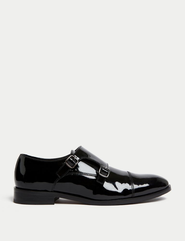 Leather Double Monk Strap Shoes 4 of 5